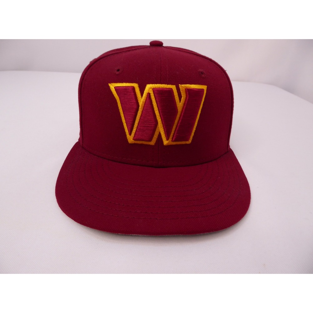 New Era 59FIFTY Washington Commanders Hat Burgundy Gold NFL Fitted Size 7 1/4
